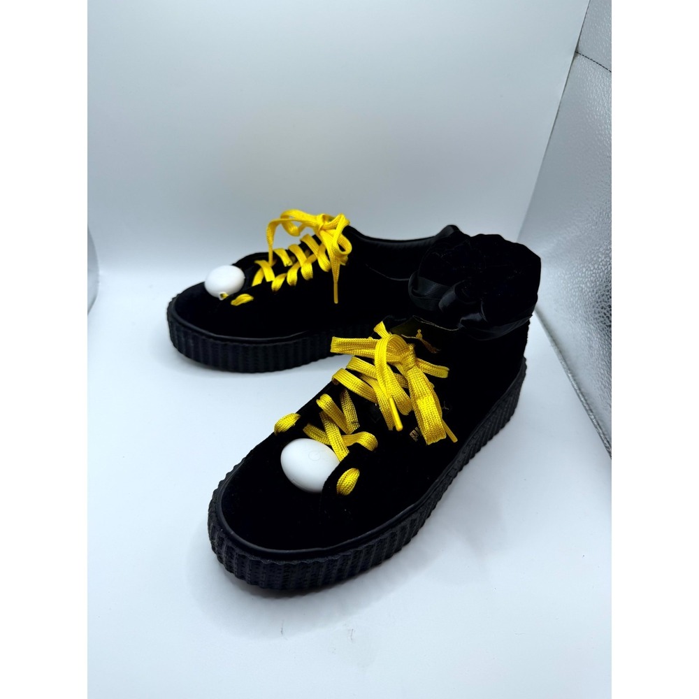 Puma x Fenty Velvet Creeper 364466-01‎ Womens 5.5 Sneaker Black Lace Up Shoes